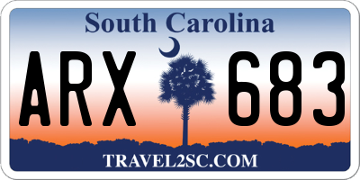 SC license plate ARX683