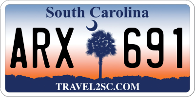 SC license plate ARX691