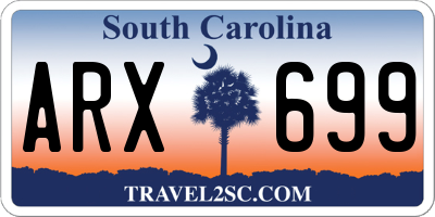 SC license plate ARX699
