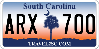 SC license plate ARX700