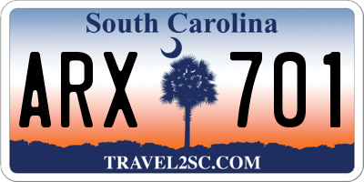 SC license plate ARX701