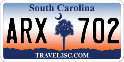 SC license plate ARX702