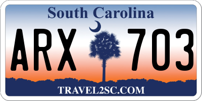 SC license plate ARX703