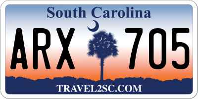 SC license plate ARX705
