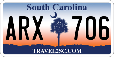 SC license plate ARX706