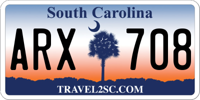 SC license plate ARX708