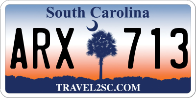 SC license plate ARX713