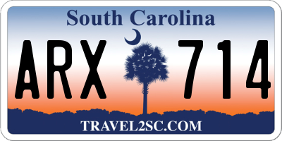 SC license plate ARX714