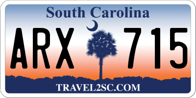 SC license plate ARX715