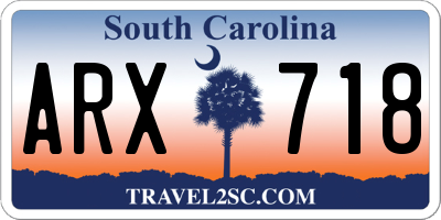 SC license plate ARX718
