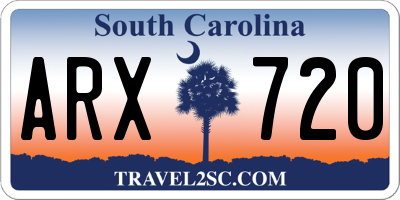 SC license plate ARX720