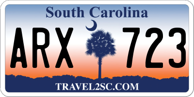 SC license plate ARX723