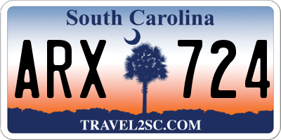 SC license plate ARX724