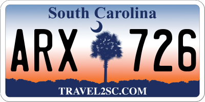 SC license plate ARX726