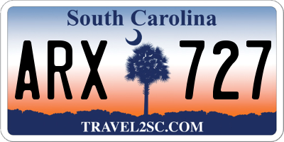 SC license plate ARX727