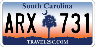 SC license plate ARX731