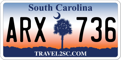SC license plate ARX736