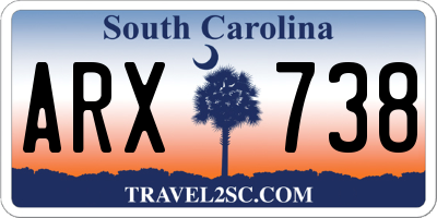 SC license plate ARX738