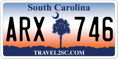 SC license plate ARX746