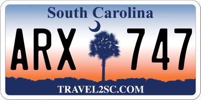 SC license plate ARX747