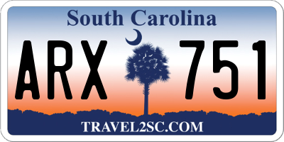 SC license plate ARX751