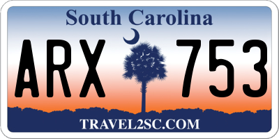 SC license plate ARX753