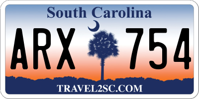 SC license plate ARX754