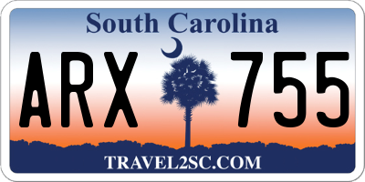 SC license plate ARX755