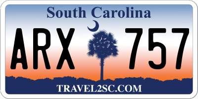 SC license plate ARX757