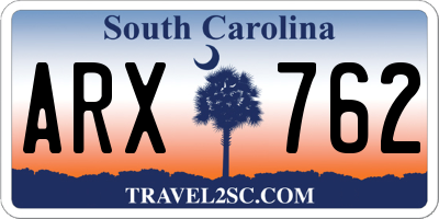 SC license plate ARX762