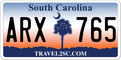 SC license plate ARX765
