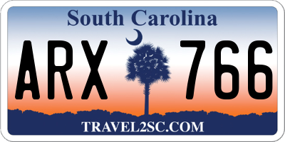 SC license plate ARX766