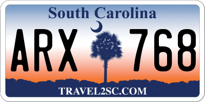 SC license plate ARX768