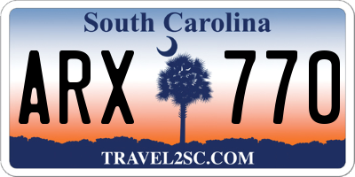 SC license plate ARX770
