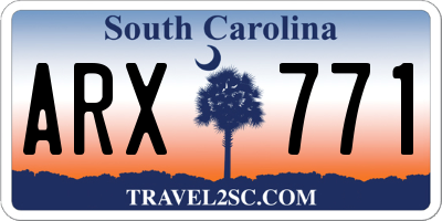 SC license plate ARX771