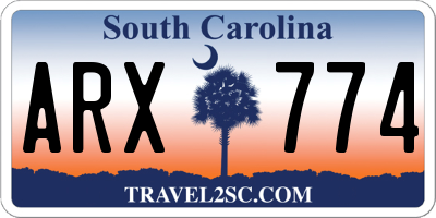 SC license plate ARX774