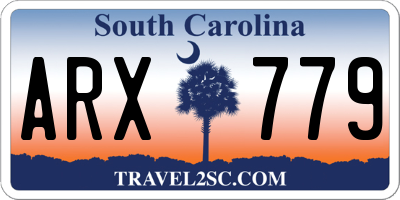 SC license plate ARX779