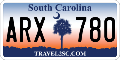 SC license plate ARX780