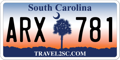 SC license plate ARX781