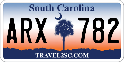 SC license plate ARX782