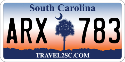 SC license plate ARX783