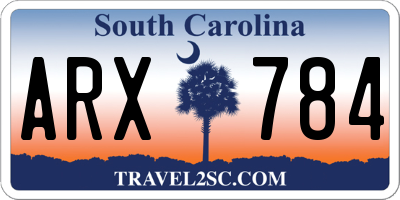 SC license plate ARX784