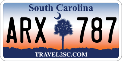 SC license plate ARX787