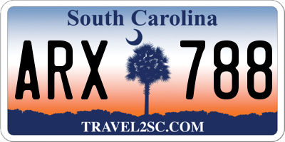 SC license plate ARX788