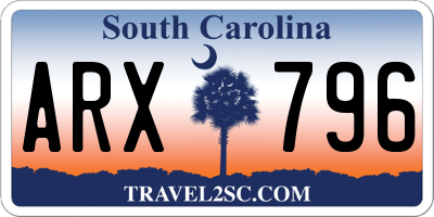 SC license plate ARX796