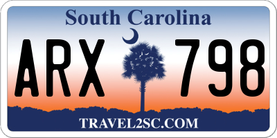 SC license plate ARX798