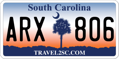 SC license plate ARX806