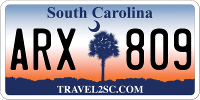 SC license plate ARX809