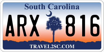 SC license plate ARX816