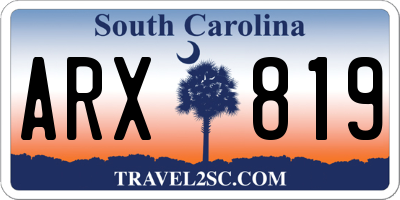 SC license plate ARX819